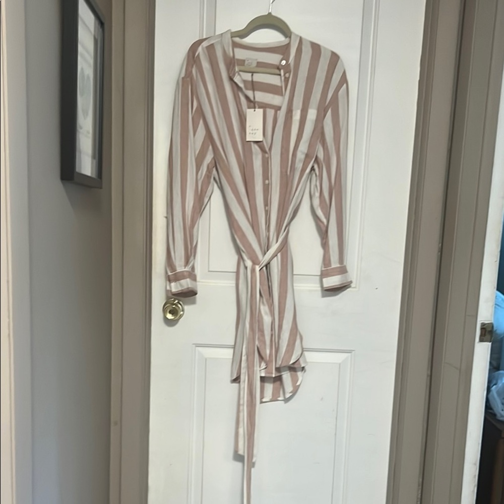 Striped Button-Up Dress - Picture 3 of 4